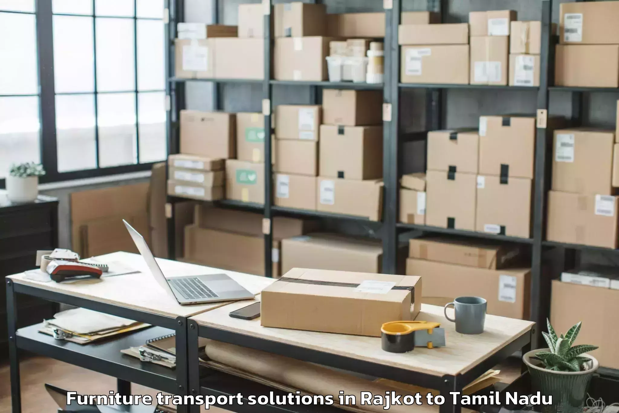 Professional Rajkot to Pattukottai Furniture Transport Solutions